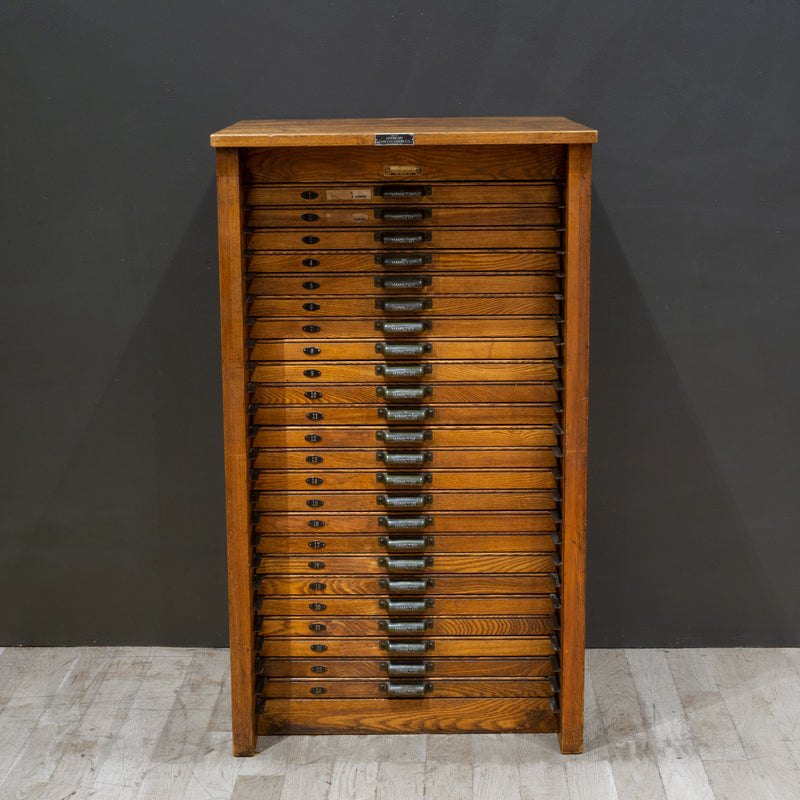 Typesetting Drawer Antique Hamilton Industrial Typesetter's 24 Drawer Cabinet c.1926 | S16 ...
