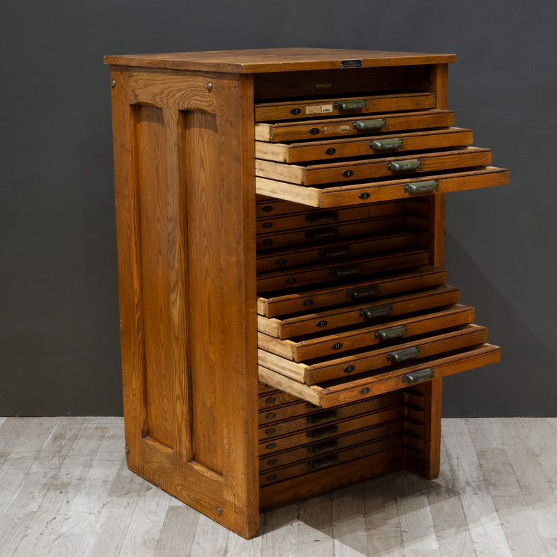 Typesetting Drawer Antique Hamilton Industrial Typesetter's 24 Drawer Cabinet c.1926 | S16 ...