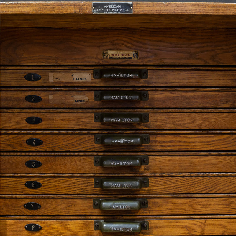 Hamilton Container Two Drawer Antique Hamilton Industrial Typesetter's 24 Drawer Cabinet c.1926 | S16 ...