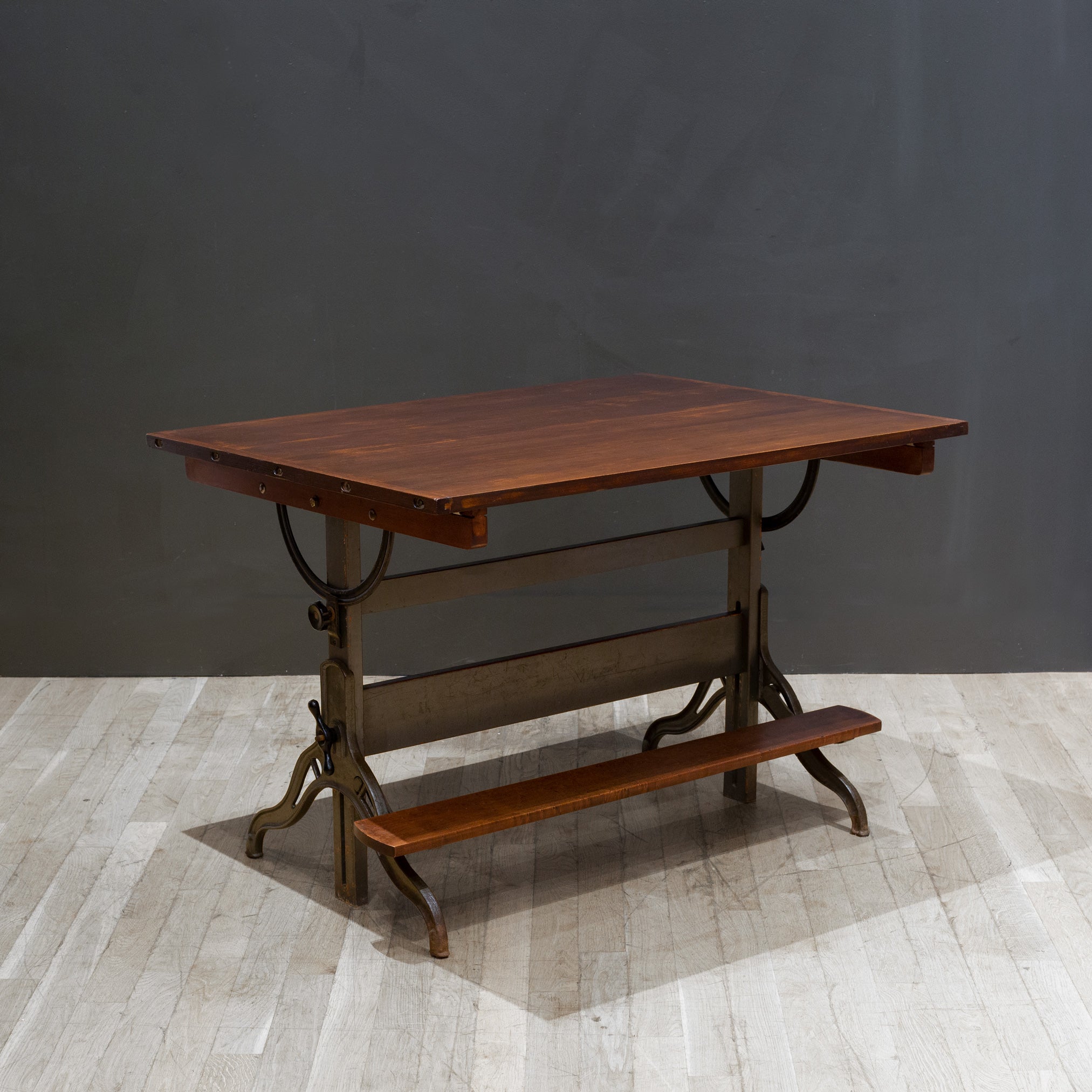 Antique Hamilton Mfg. Co. Drafting Table with Footrest c.1930 S16 Home