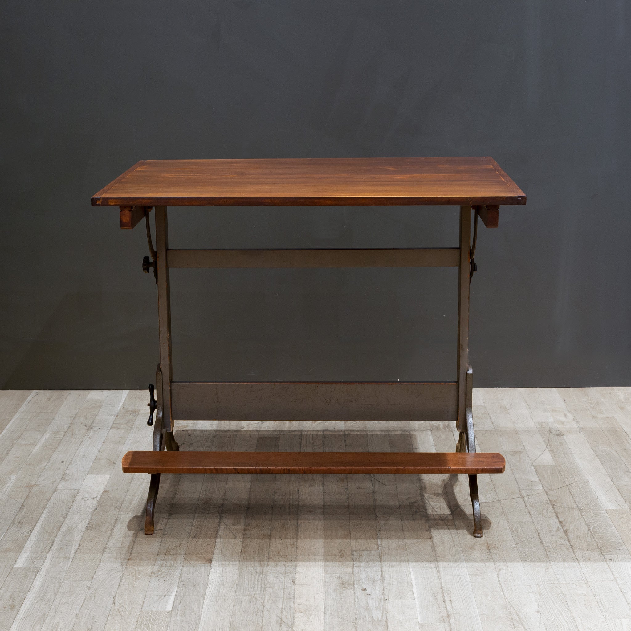 Antique Hamilton Mfg. Co. Drafting Table with Footrest c.1930 