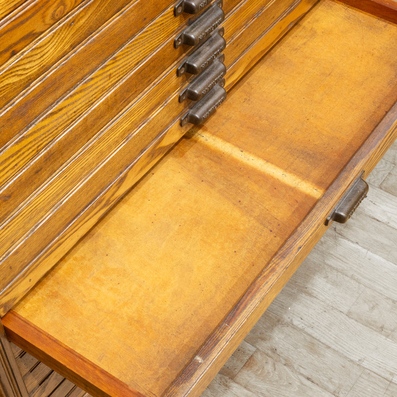 Antique Hamilton Printer's 20 Drawer Typeset Industrial Cabinet c.1920-1930