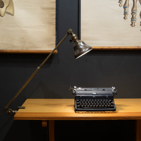 Extendable Industrial Bronze Task Lamp c.1930-1940 | S16 Home