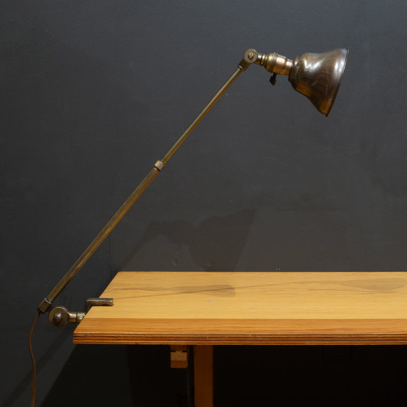 Extendable Industrial Bronze Task Lamp c.1930-1940