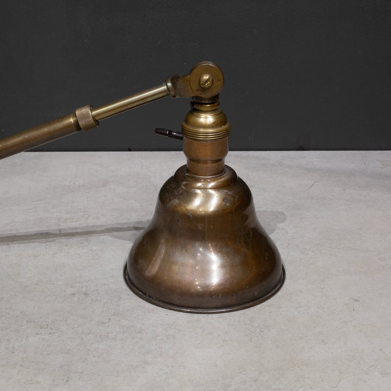 Extendable Industrial Bronze Task Lamp c.1930-1940