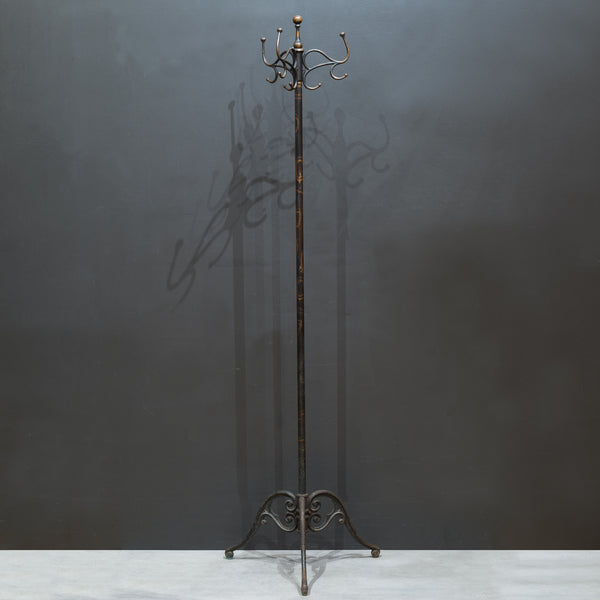 Antique Japanned Copper Coat Rack c.1880