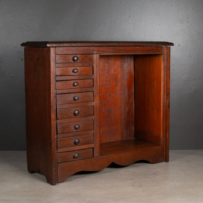 Antique Jeweler's or Watchmaker's Mahogany Cabinet c.1910-1940