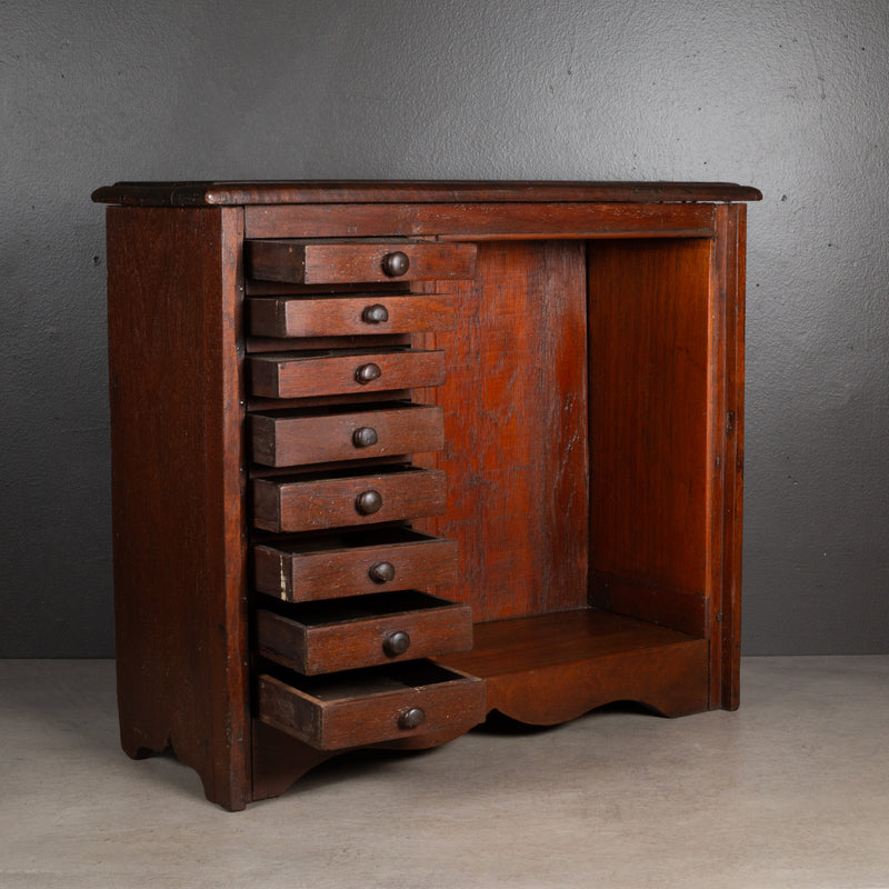 Antique Jeweler's or Watchmaker's Mahogany Cabinet c.1910-1940