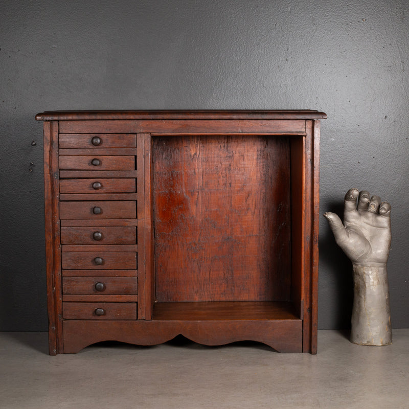 Antique Jeweler's or Watchmaker's Mahogany Cabinet c.1910-1940