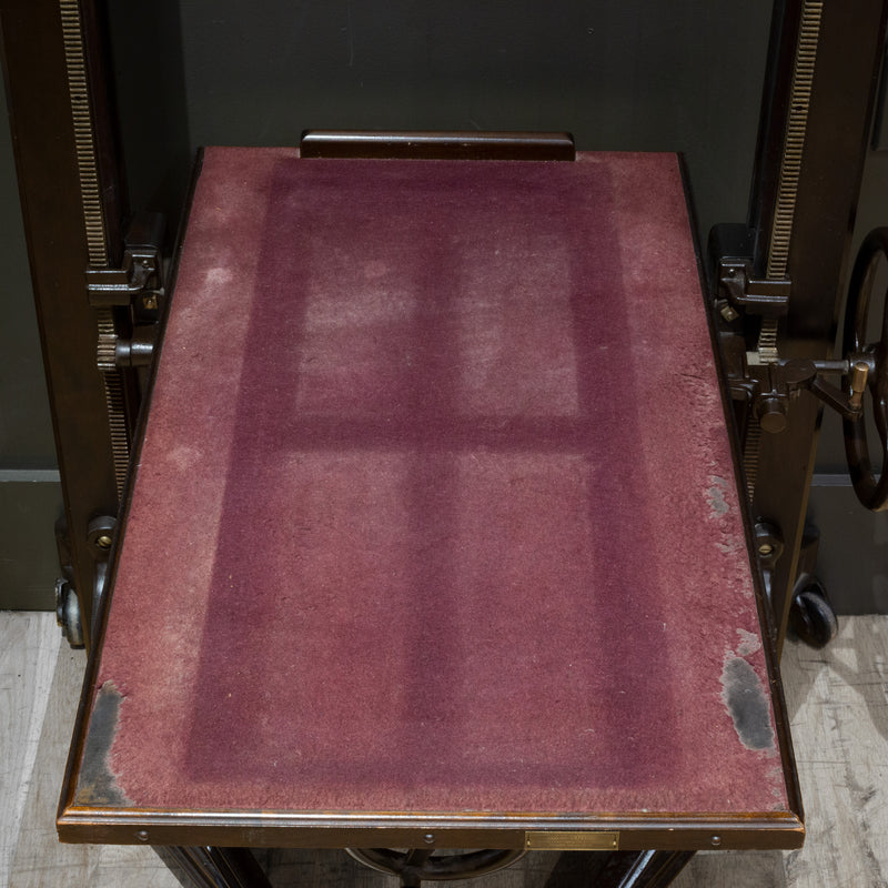 Large Format Mahogany Studio Camera on Adjustable Stand c.1890-1930