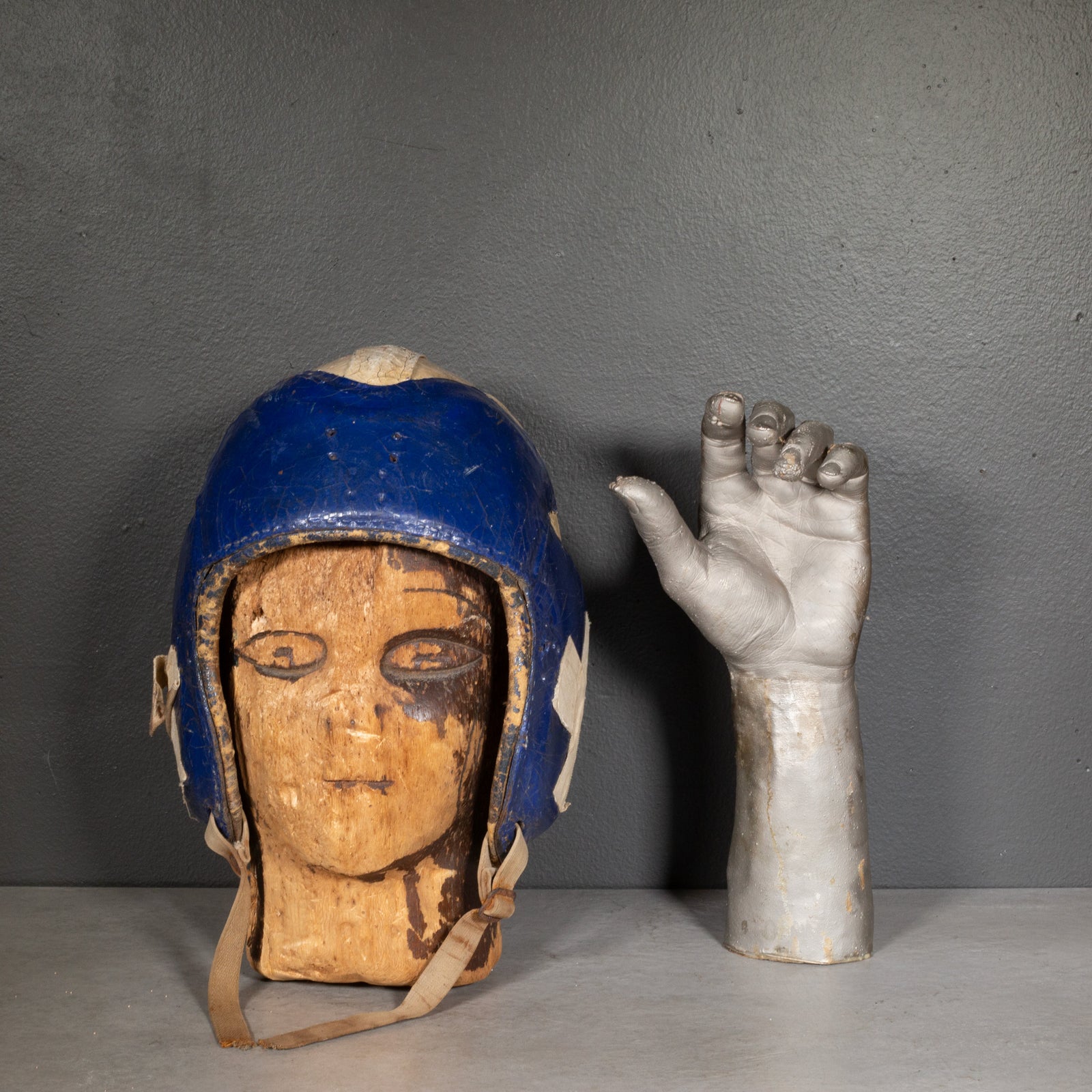 University Of Illinois 1940 Mini Army Leather Football Helmet (1/3