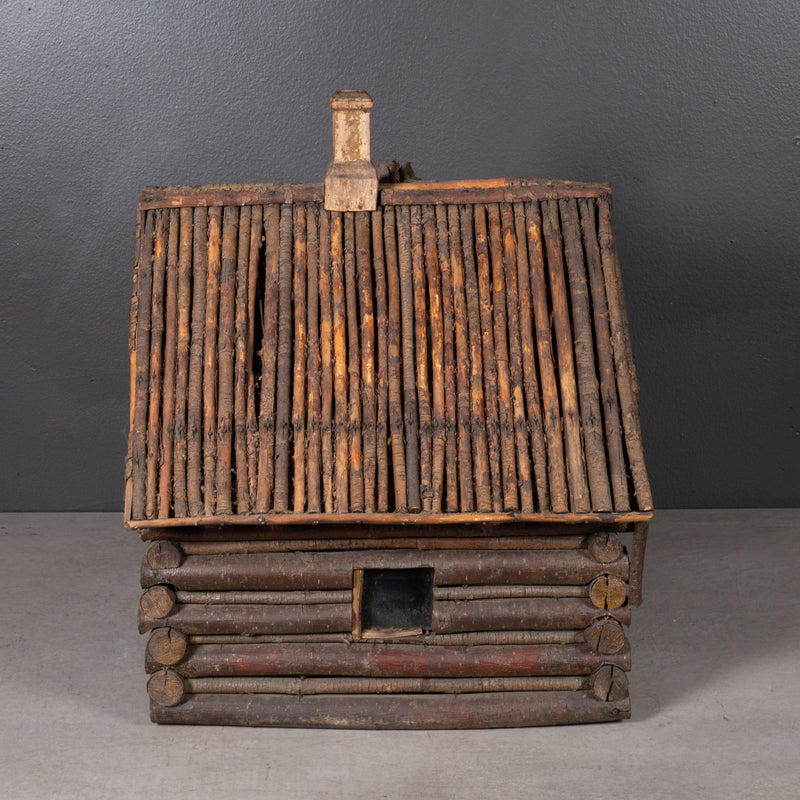 Early 20th c. Folk Art Log Cabin Model c.1900-1940