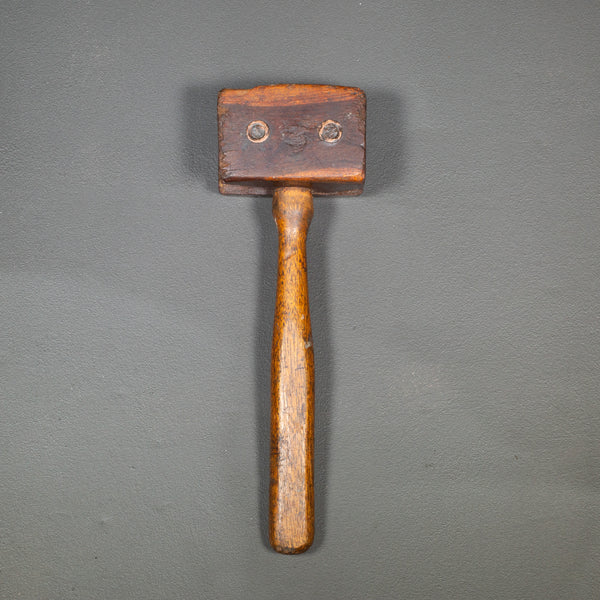 Antique Wood and Brass Mallet c.1863-1925