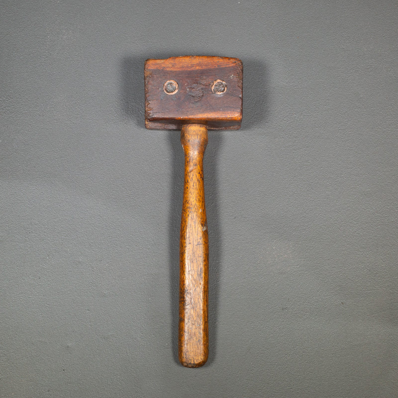 Antique Wood and Brass Mallet c.1863-1925