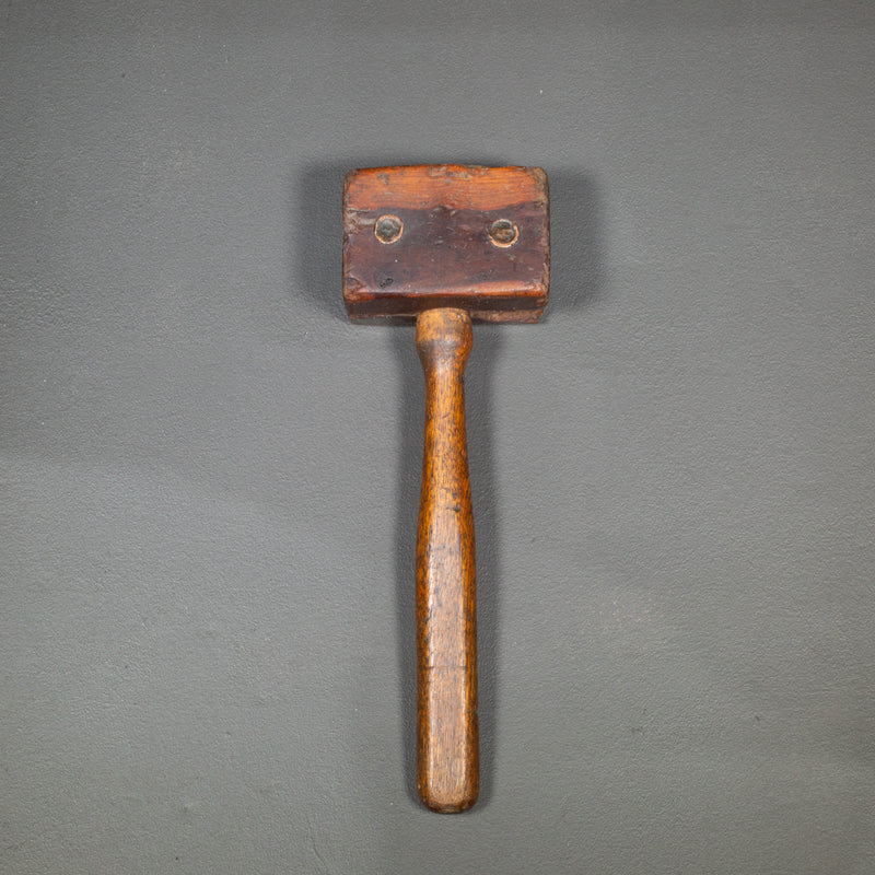 Antique Wood and Brass Mallet c.1863-1925