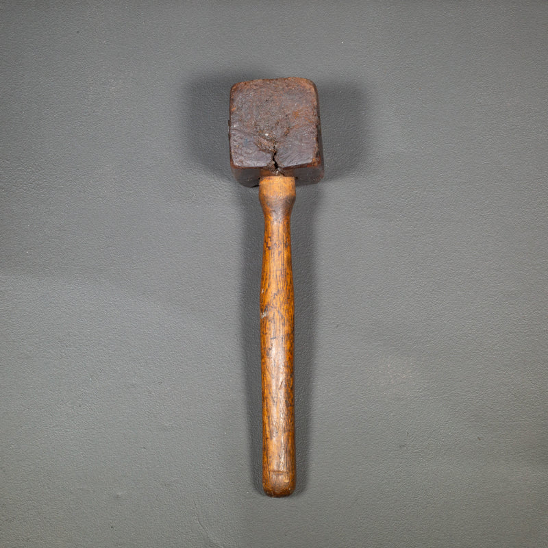 Antique Wood and Brass Mallet c.1863-1925