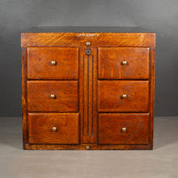 Shaw Walker Table Top Oak File Cabinet c.1940