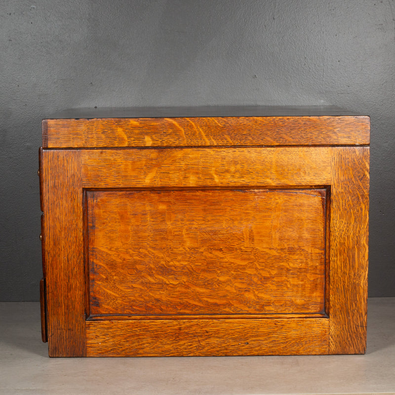 Shaw Walker Table Top Oak File Cabinet c.1940