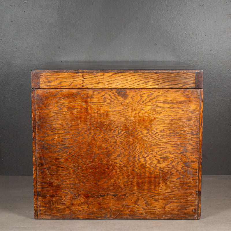 Shaw Walker Table Top Oak File Cabinet c.1940