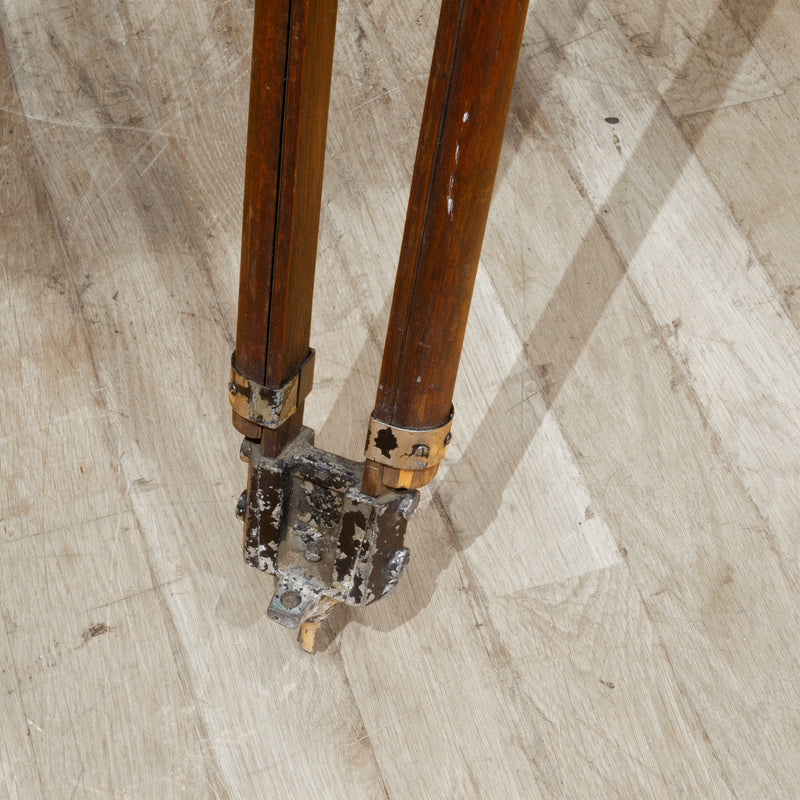 Antique Nautical Bronze Spotlight on Adjustable Tripod c.1920-1940