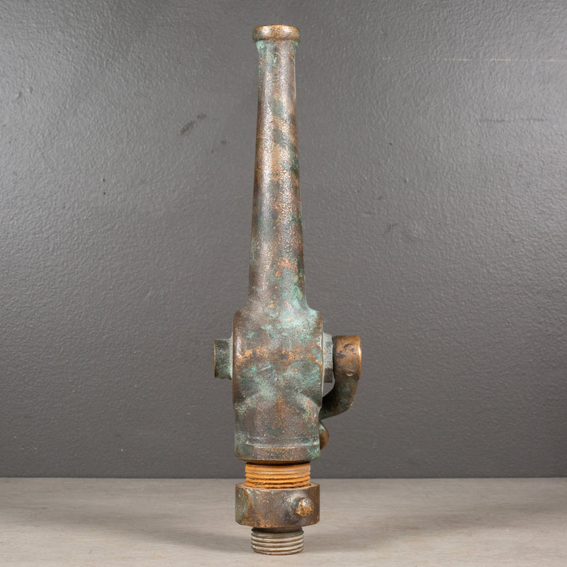 Antique Solid Bronze Fire Hose Nozzle c.1900