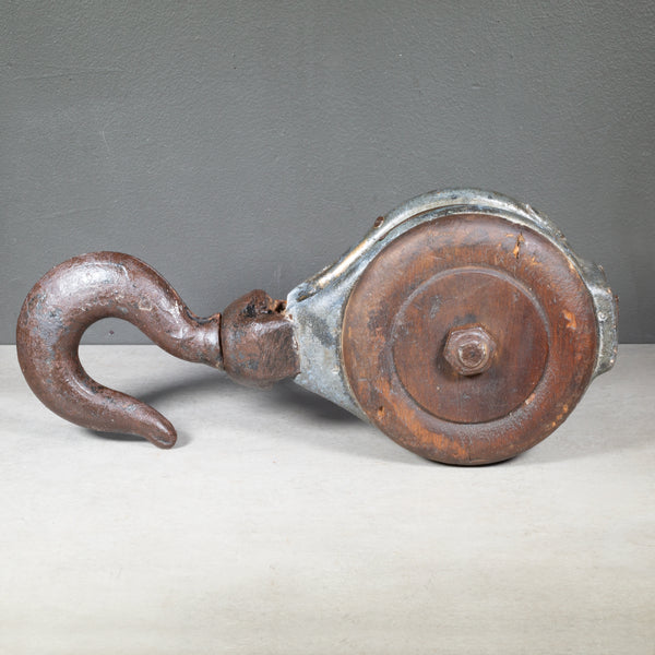 Antique Boston & Lockport Block Co., Block and Tackle Pulley c.1850-1930