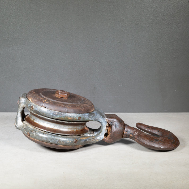 Antique Boston & Lockport Block Co., Block and Tackle Pulley c.1850-1930