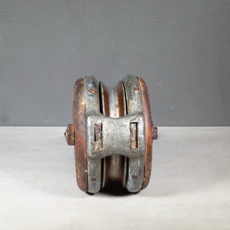 Antique Boston & Lockport Block Co., Block and Tackle Pulley c.1850-1930