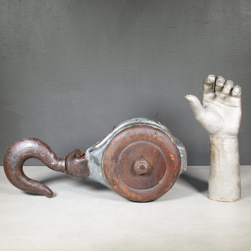 Antique Boston & Lockport Block Co., Block and Tackle Pulley c.1850-1930