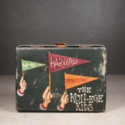 Antique Hand Painted Ivy League University Band Lunch Box c.1920