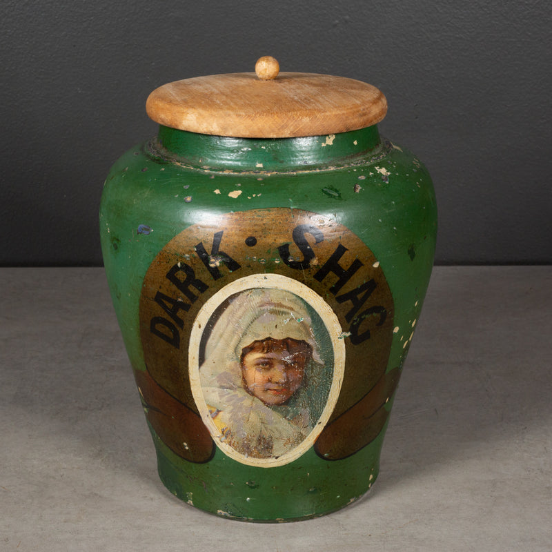 Antique Tobacconist Display Jar "Dark Shag" c.1920