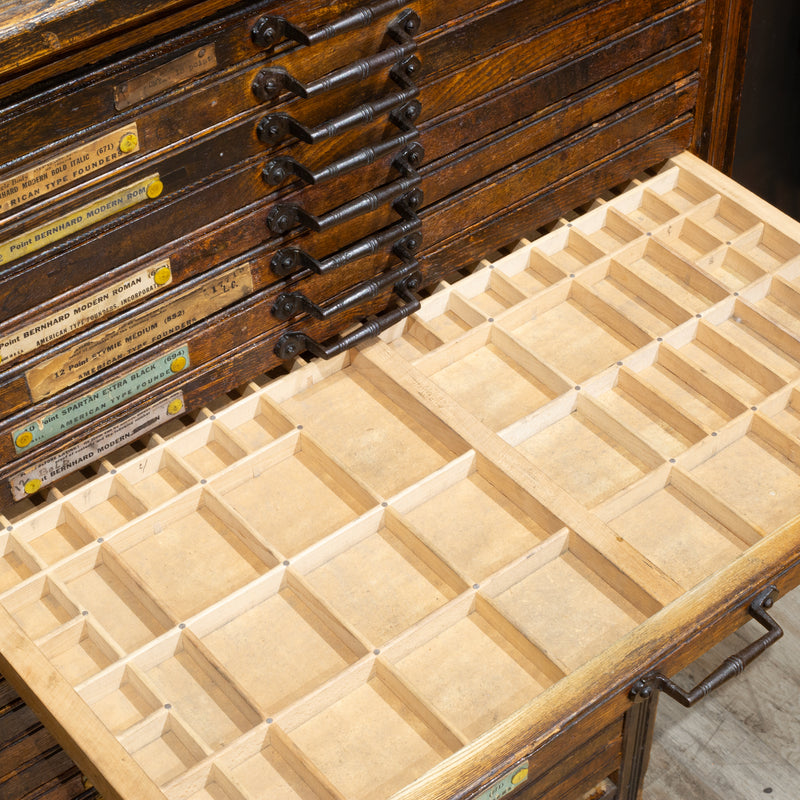 Antique 36 Drawer Printer's Typeset Industrial Cabinet c.1910-1920