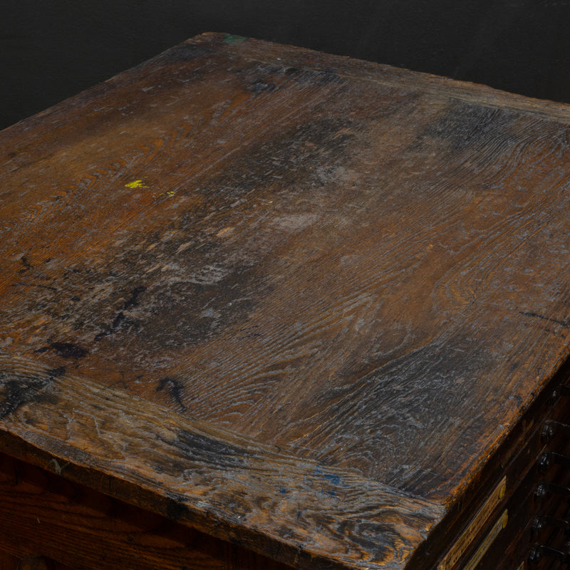 Antique 36 Drawer Printer's Typeset Industrial Cabinet c.1910-1920