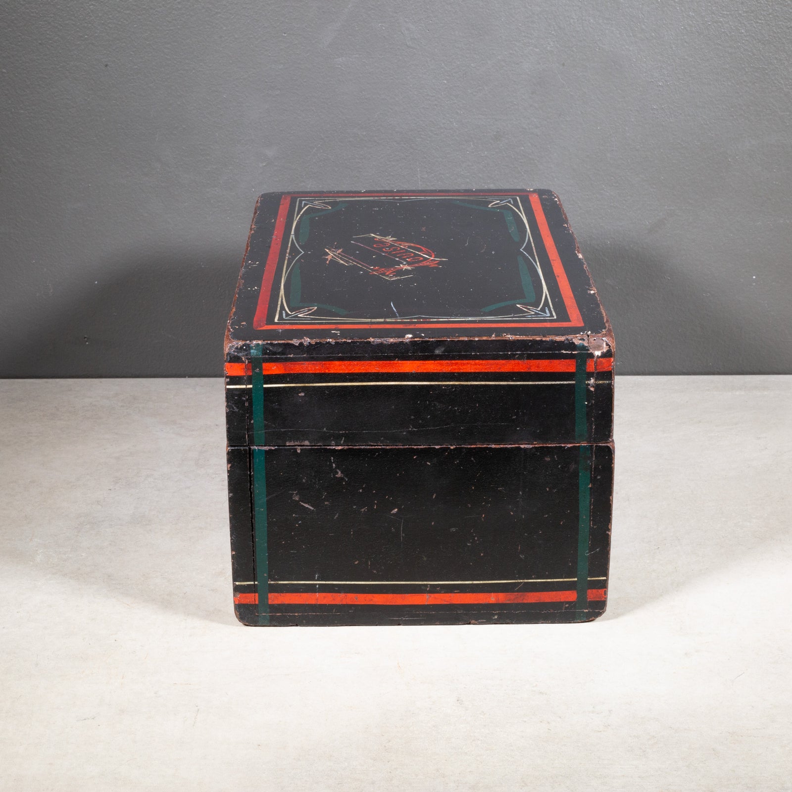 【DISCERNMENT】Vintage Painting Box Sleeve T T BENDER Original Oil on Canvas Mid Century Modern Vintage