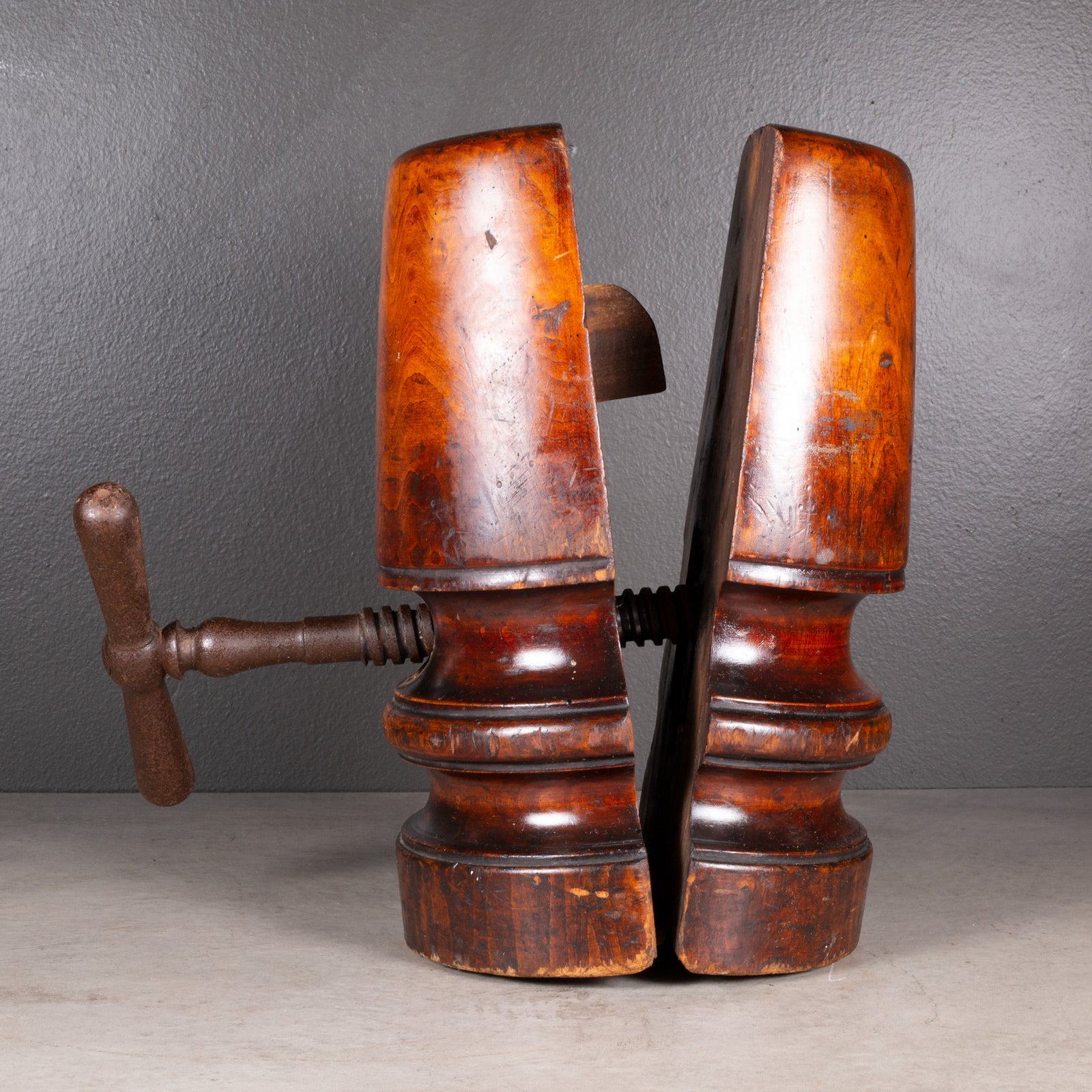 1493 Antique Wood Millineryhat Stretcher For Fitted Hats New Thickened Cowboy Early 20th c. European Millinery Hat Stretcher c.1900-1920  main image 4
