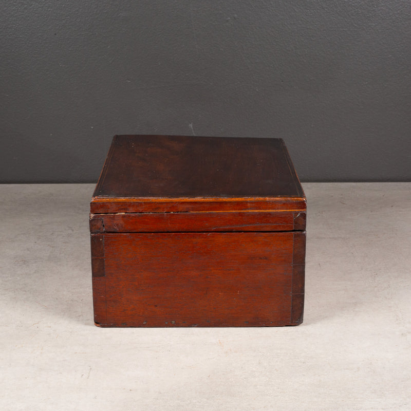 Handmade Mahogany Box with Drawer c.1880-1920