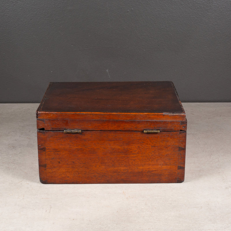 Handmade Mahogany Box with Drawer c.1880-1920