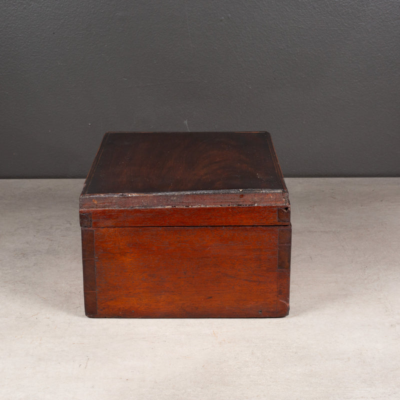 Handmade Mahogany Box with Drawer c.1880-1920