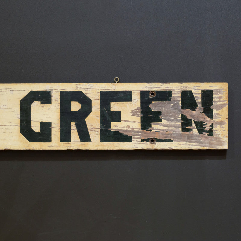 Large Antique Wooden "Keep Maine Green" Sign c.1940-1950