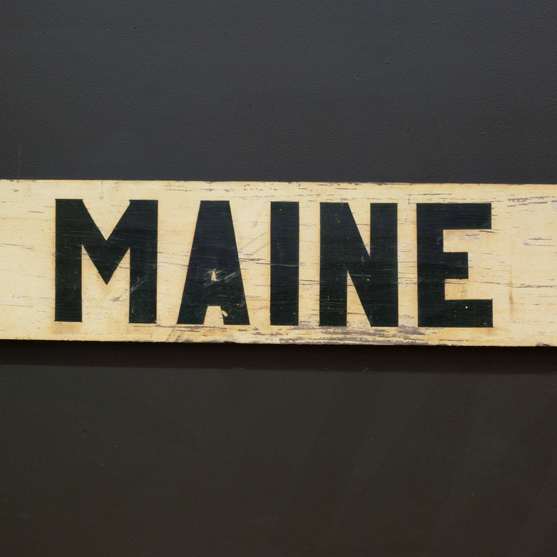 Large Antique Wooden "Keep Maine Green" Sign c.1940-1950