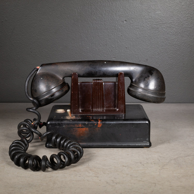 Antique Art Deco Bakelite Hotel Dictophone Desk Phone c.1930