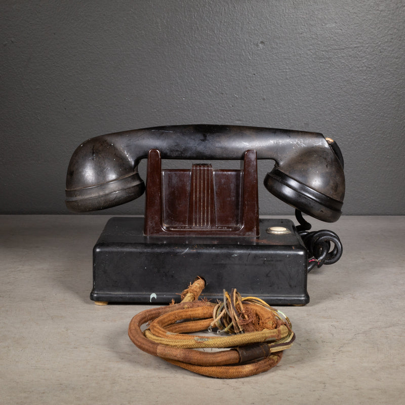 Antique Art Deco Bakelite Hotel Dictophone Desk Phone c.1930