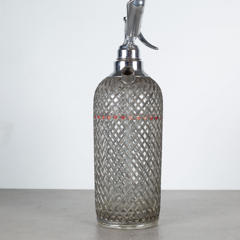Art Deco Sparklets Wire Mesh Seltzer Bottles c.1930