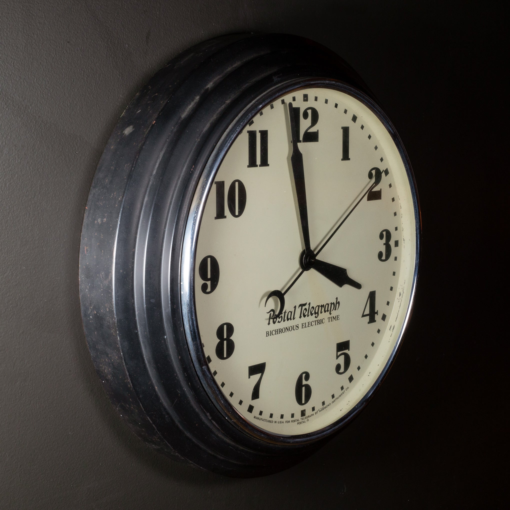 Art Deco Black Postal Telegraph Clock c.1930 | S16 Home
