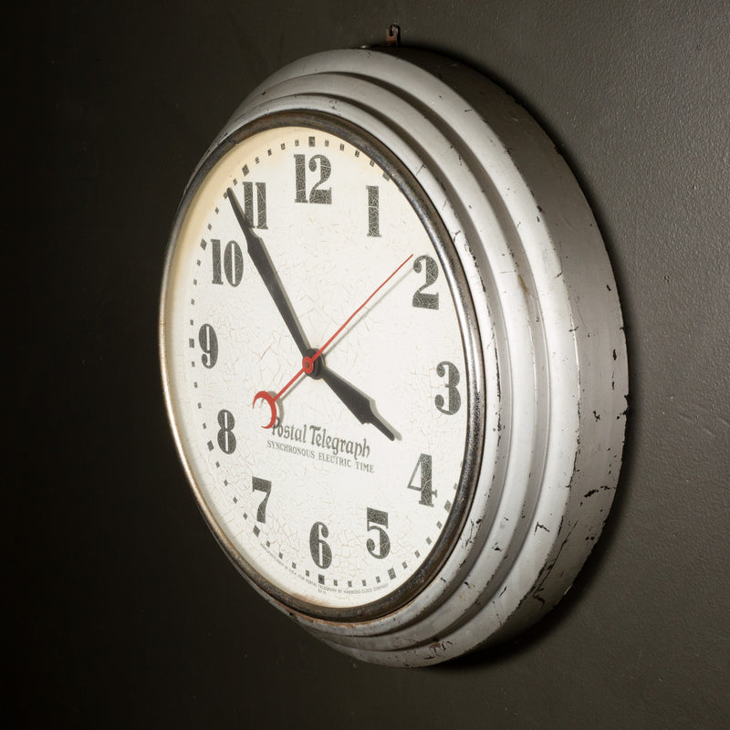 Art Deco Sliver Postal Telegraph Clock c.1930