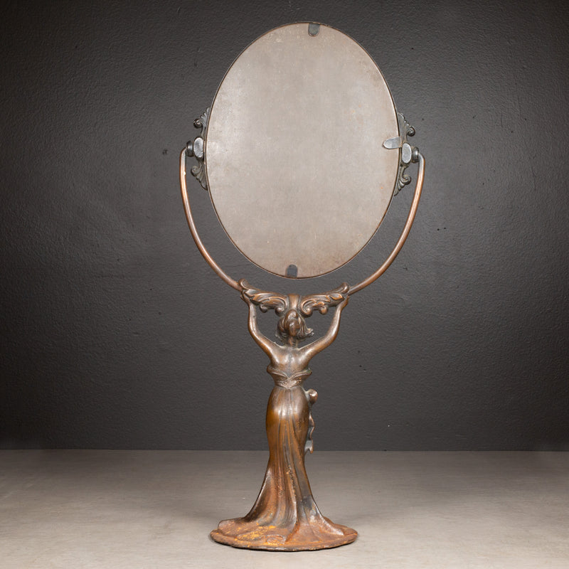 Art Nouveau Copper Vanity Mirror c.1920