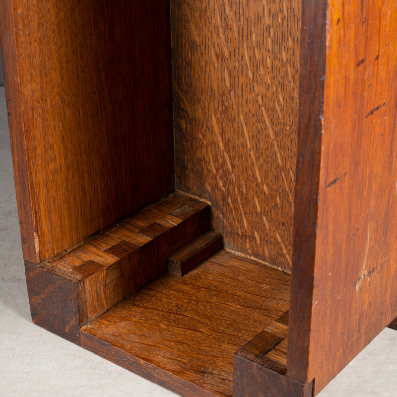 Handmade Wooden Box with Inner Tray and Secret Drawer c.1880-1920