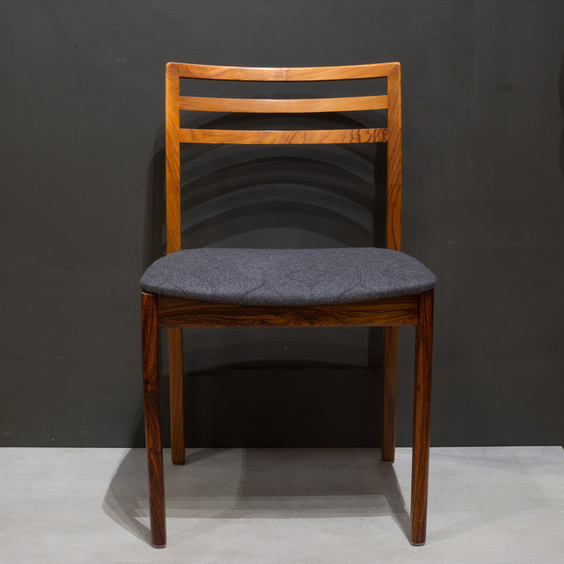 Reupholstered Mid-century Danish Rosewood Dining Chairs c.1960