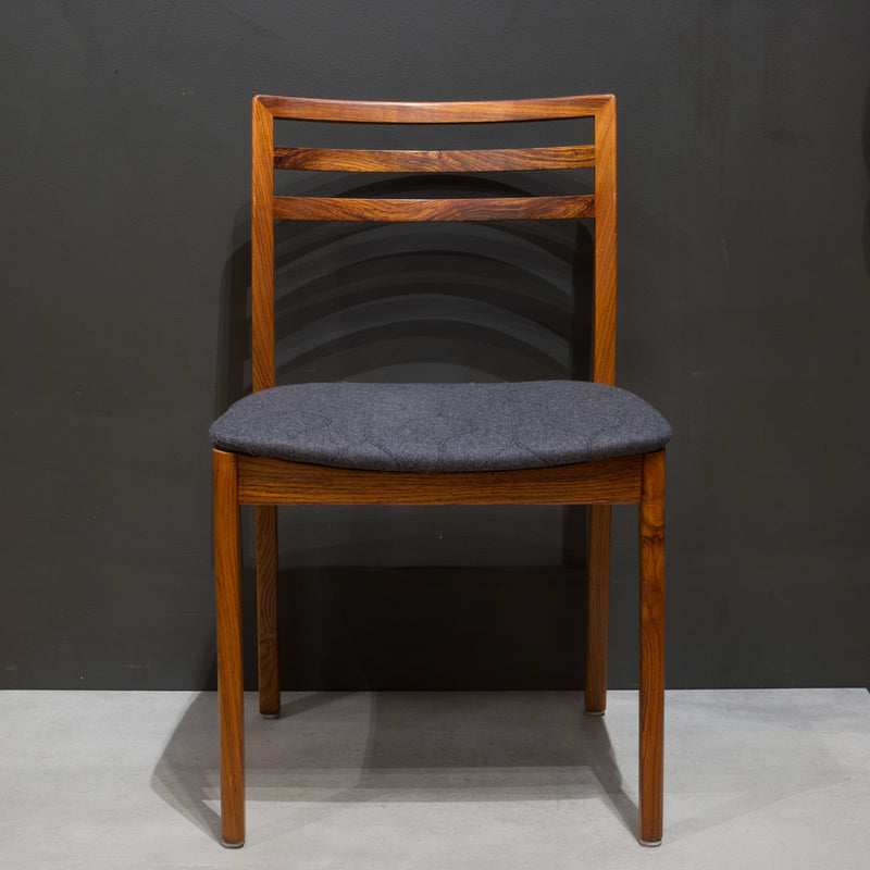 Reupholstered Mid-century Danish Rosewood Dining Chairs c.1960