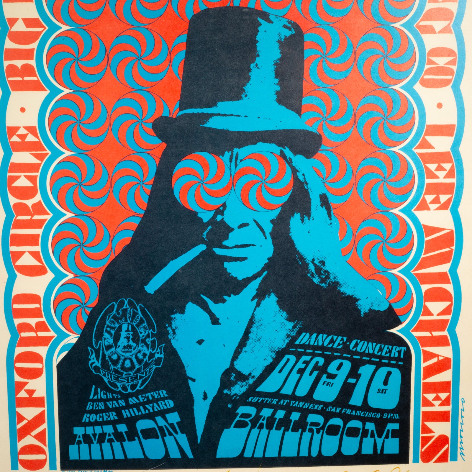 Original Big Brother & The Holding Company Concert Poster, 1966